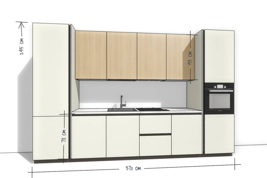 Bucătărie Liniară 370 CF
